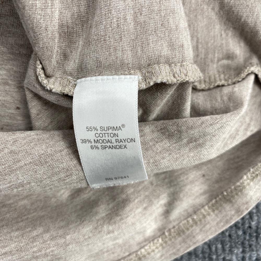 J.Jill Long Sleeve Tee Womens Small Beige Luxe Supima Cotton Granola Minimalist - Picture 3 of 8